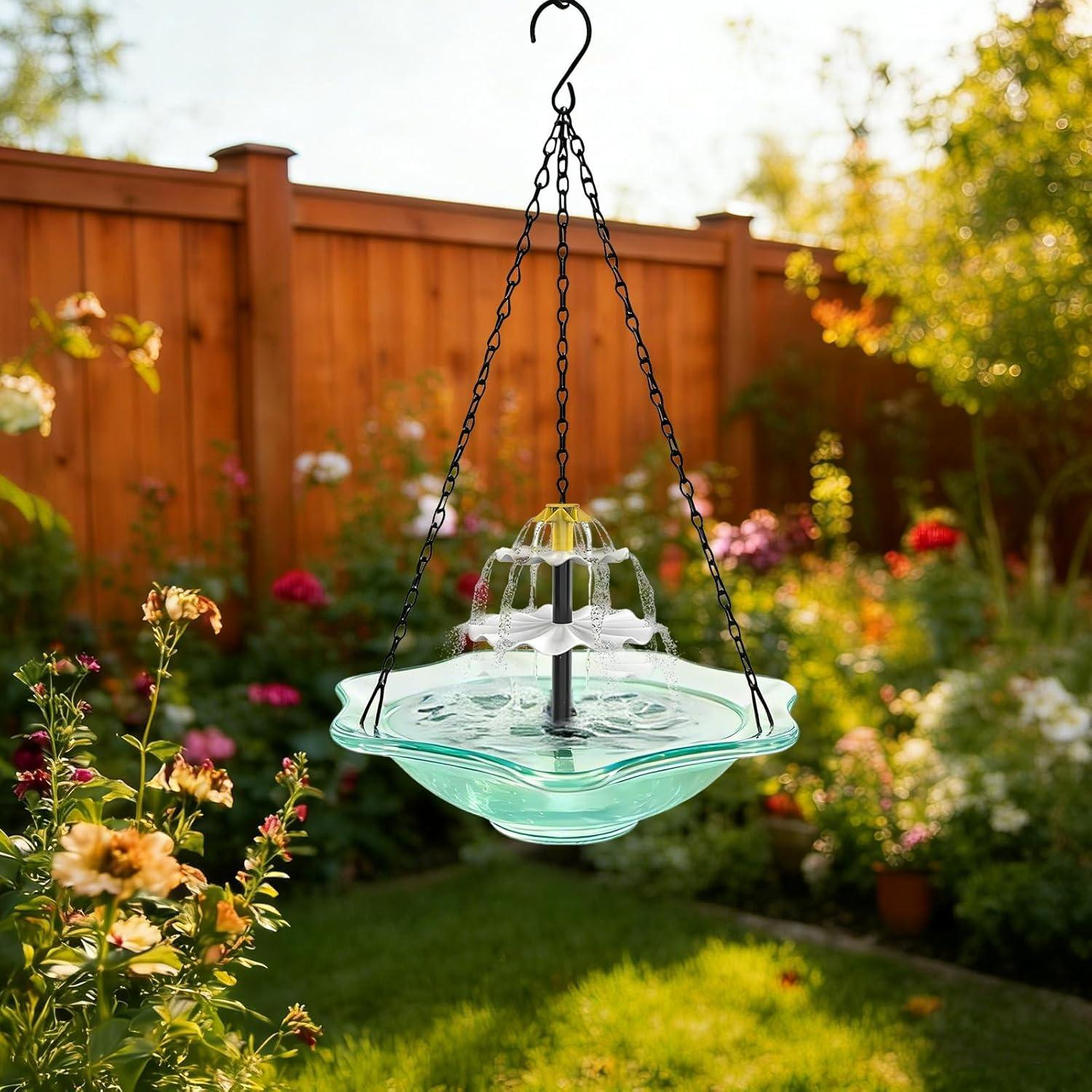

3-Tier Solar Bird Bath Fountain Water Pump Solar Powered Waterfall Feature for Birdbath Garden Backyard Pond Pool Outdoor Decoration 2.5W CT2