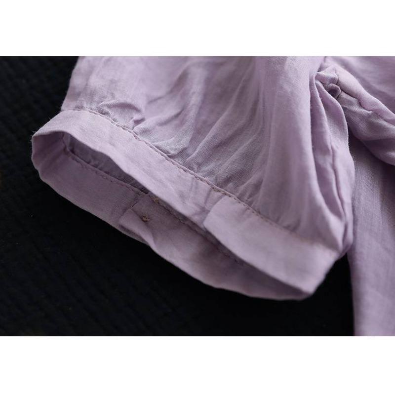 Sommer Kunst Retro Stickerei Kurzarm frauen Lose Top T-Shirts frauen