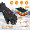 Heated Gloves for Men - Rechargeable Electric Battery Heated Gloves for Men and Women Touchscreen Winter Thermal Glove with 3 Heating Levels