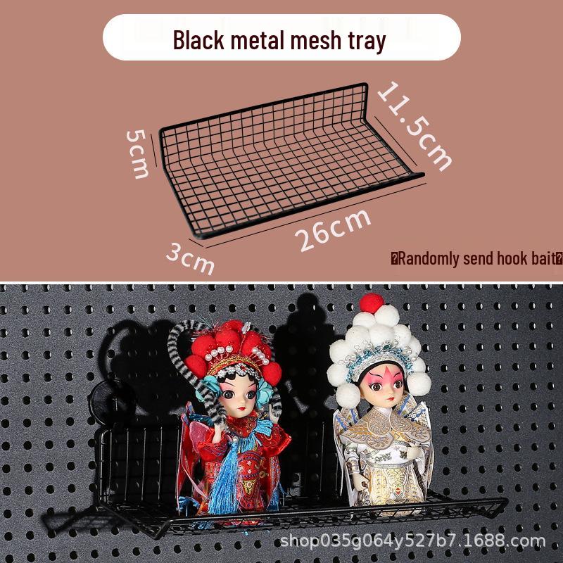 Pegboard Wall Organizer with Hooks - No-Drill Storage Rack for Entryway or Study Room.