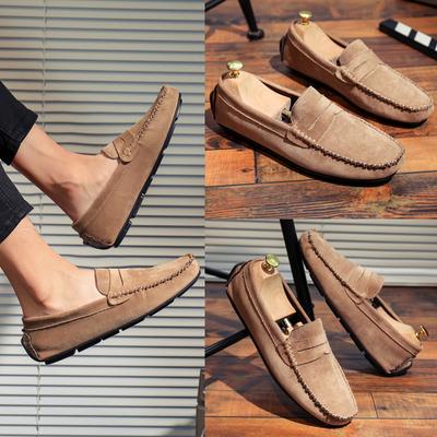 Scarpe Casual da Uomo in Camoscio Traspiranti Confortevoli Slip-on Scarpe da Guida da Uomo Moda Scarpe Lazy da Uomo Mocassini di Marca di Lusso