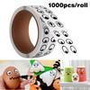 1000pcs/roll Self-Adhesive Eye Stickers Mini Eye Shaped Sticker For DIY Crafts, Party Decorations Home Decor School Supplies