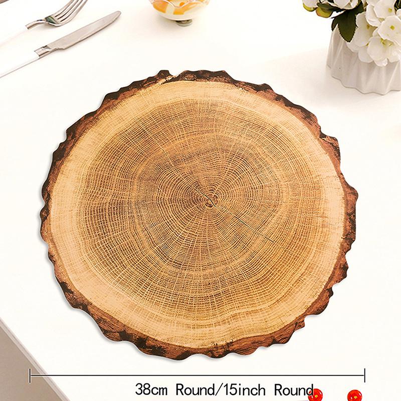 Baumstamm Platzset Haushalt Holzmaserung Esstischmatte Hitzeschutz Isolierung Teeraum Dekoration