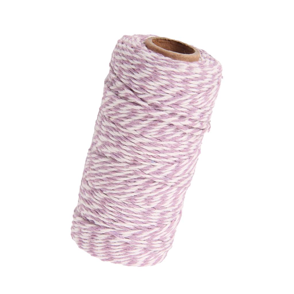

Bakers Twine Cotton Rope Two Tone Jute String for Crafts Christmas Holiday Ribbon Strong Cord for School and Gardening