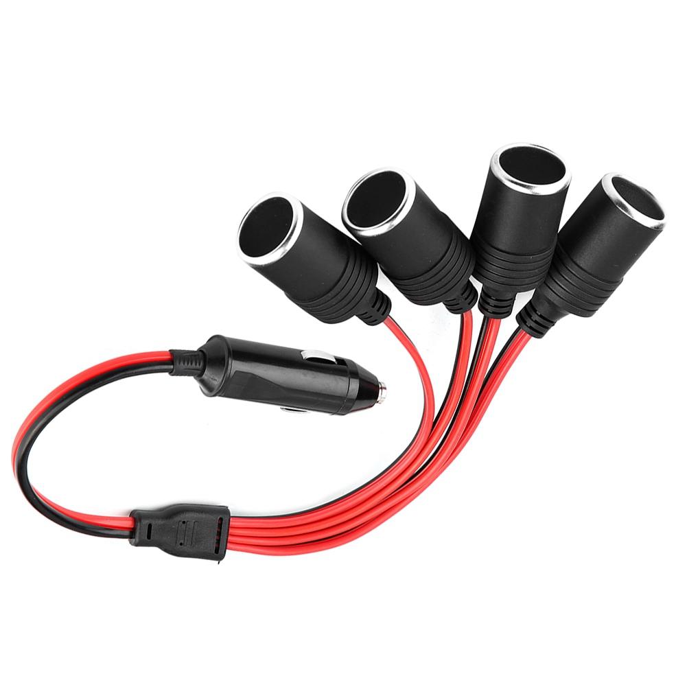 4 Way Car Cigarette Lighter Splitter 180W High Power Adapter with for Car RV SUV Truck Racing Car ABS Housing Professional