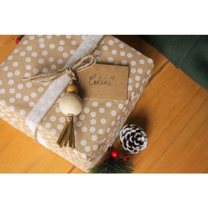 MégaCréa DIY - Perle en bois Doré 1,2 cm 170 pièces