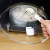 ABS Microwave Splatter Cover Transparent Cover Microwave Plate Cover Lid with Handle and Adjustable Steam Vents Holes