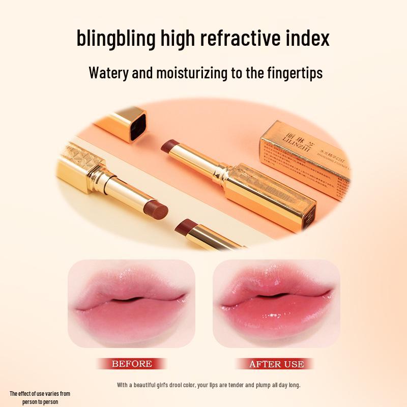 Lilin Zhi Hydrating Essence Lipstick: Moisturizing, Nourishing & Brightening with Non-Staining, Non-Fading Color for a Girly Feel.