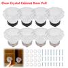 8Pcs 35mm Diamond Shape Design Crystal Glass Knobs Bedroom Cupboard Drawer Pull Kitchen Cabinet Door Wardrobe Handles Hardware