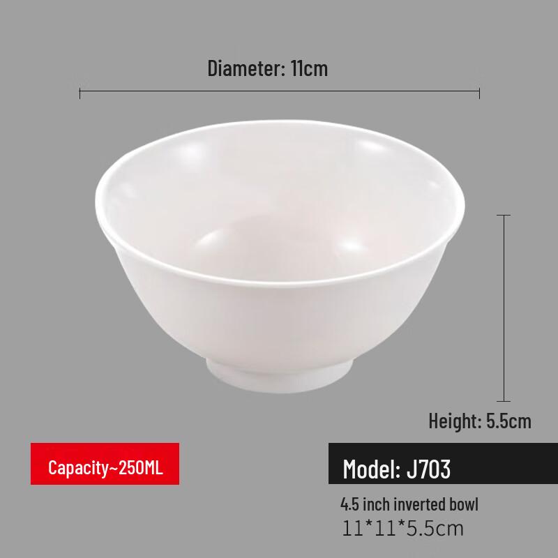 

MOLUONA White Melamine Multipurpose Bowl