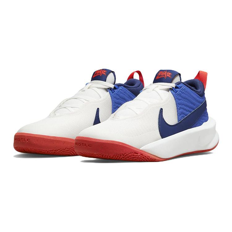 Nike Team Hustle D 10 Slip Resistant Abrasion Resistant Low Top Children's Basketball Shoes CW6735-103