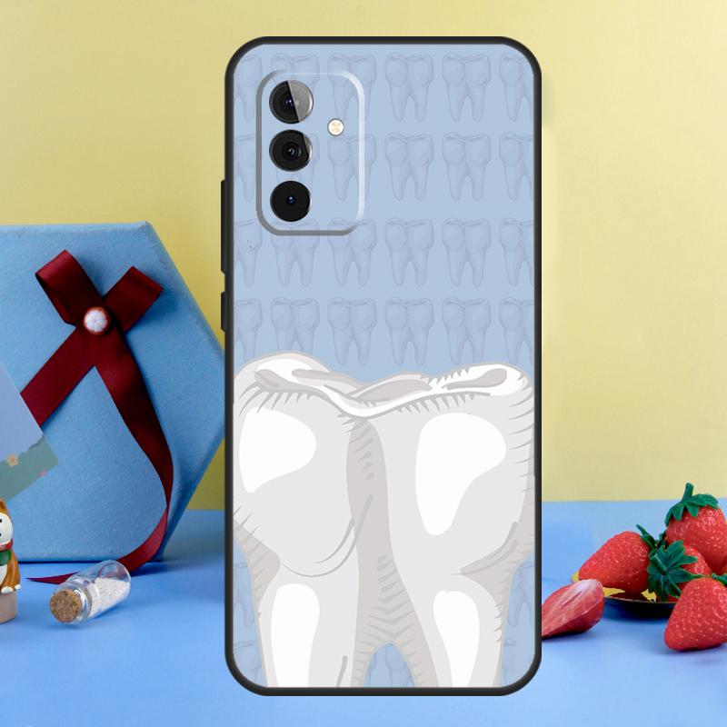 dentist tooth pattern Case For Samsung Galaxy A14 A54 A34 A12 A22 A32 A52 S A51 A71 A13 A23 A33 A53 A15 A25 Cover