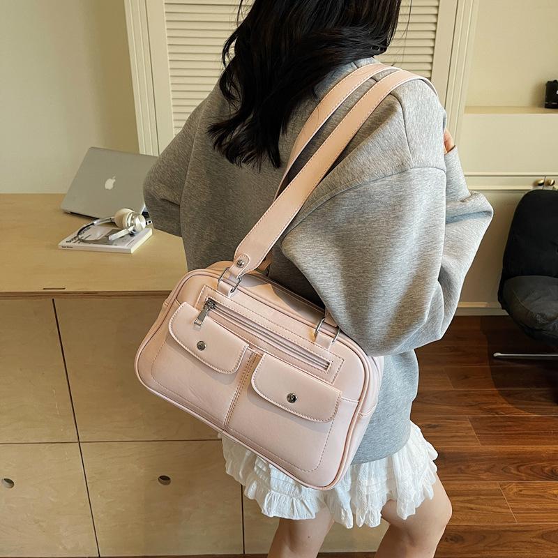 Large Capacity Portable Small Square Bag Popular Bowling Bag 2025 New Trend Underarm Bag Korean Version Fashion Shoulder Bag