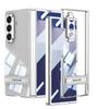 Samsung Z Fold7 Magnetic Hinge Case - Transparent Protective Cover with Triumph Stand