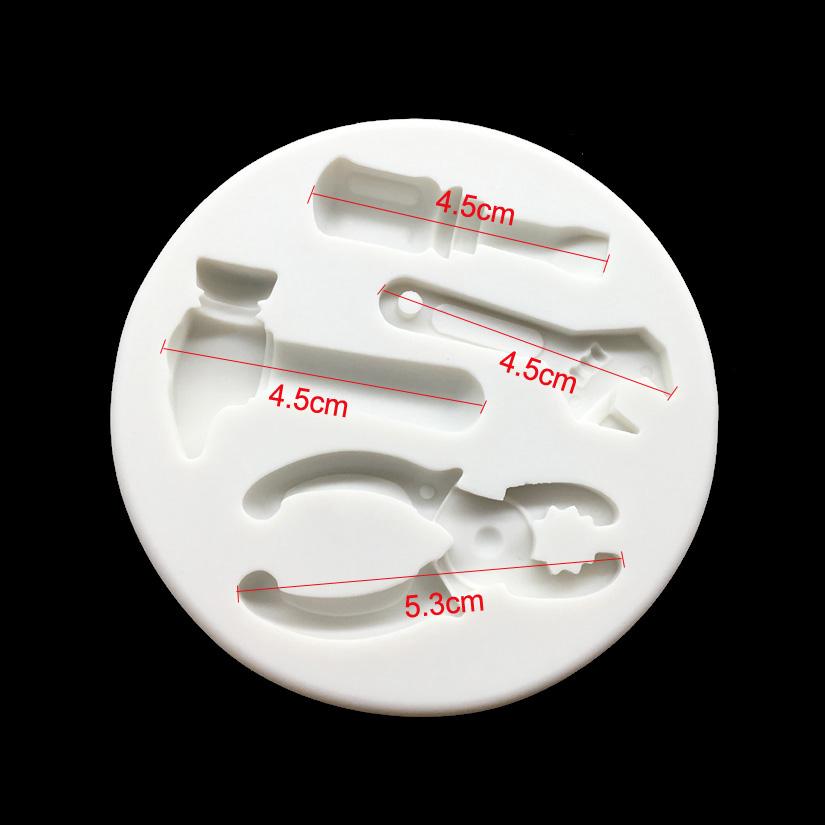 Hammer Schraubenschlüssel Schraubendreher Silikonform Sugarcraft Cupcake Backform Fondant Kuchen Dekorationswerkzeuge