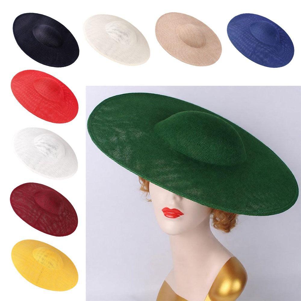 New 40cm Fascinators Base Big DIY Hair Accessories Hat with Clip Women Wedding Headpiece for Cap Supplies