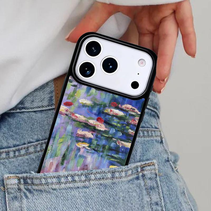 Claude Monet Painting Phone Case for iPhone 16e 15 14 13 12 17 Pro Max Plus Air 17pro Cover Coque