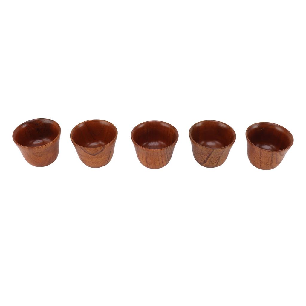 Wooden Tea Cups Handmade Multifunctional Safe Eco Friendly Solid Wood Teacups for Drinking Tea