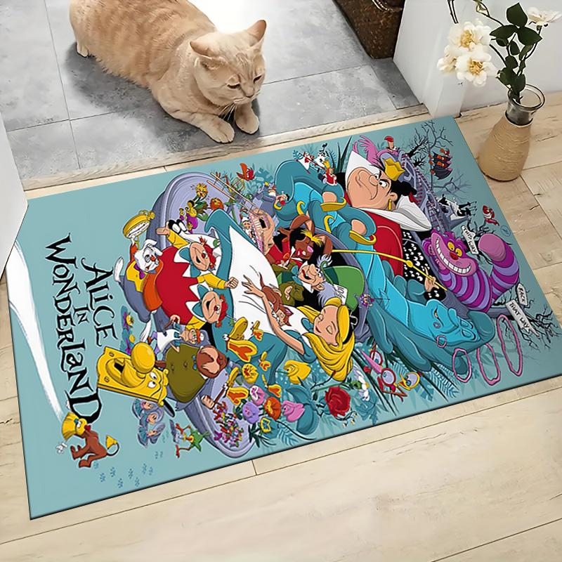 Alice Wonderland Adventure Carpet Rug Soft Washable Antislip Home Living Room Sofa Mats Personalized Christmas Rug