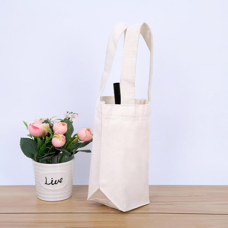 Tumbler Pouch Mini Canvas Plain Eco Bag Water Bottle Pocket