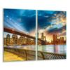 Glas-Schneidebrett 2x 30x52 Landschaft