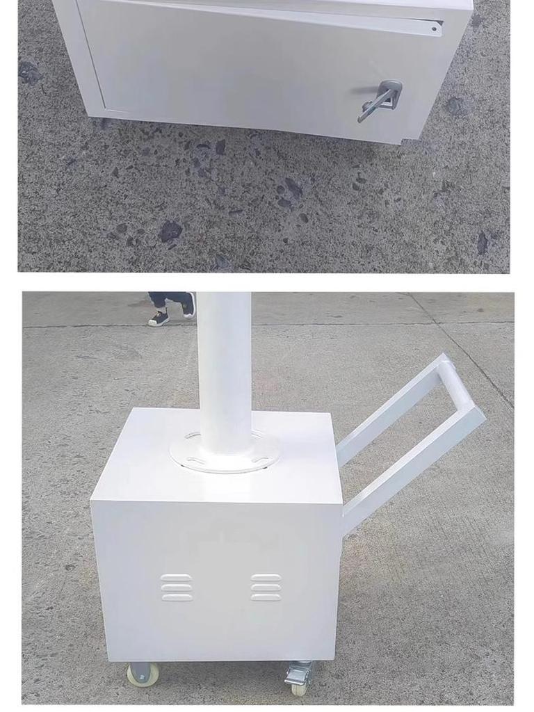 Mobile Sentry Adjustable Solar-Powered Monitoring Pole: 3m Bullet/Dome Camera with Waterproof Box