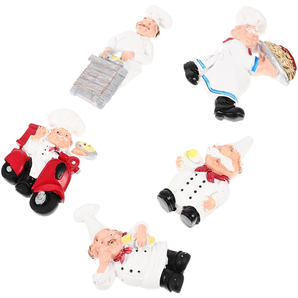 Stickers Chef Fridge Magnet Magnets Shaped Mini Magnetic Whiteboard Resin Refrigerator Office