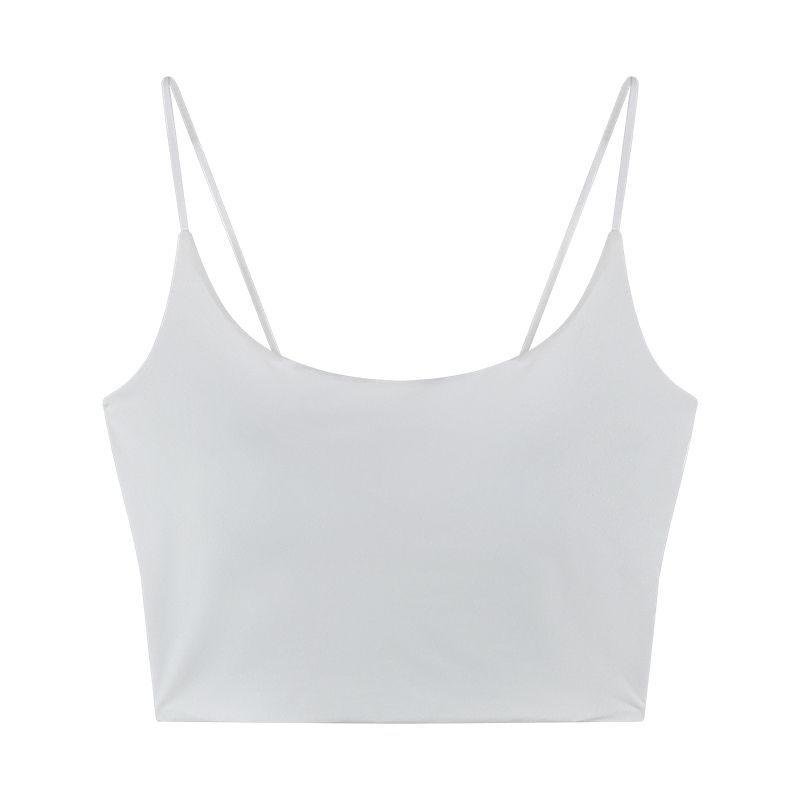 Ice Silk Strappy Tank Top with Built-in Bra, Stylish Slimming Sleeveless Design for Women, Ideal for Summer