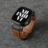Genuine Leather Bands For Apple Watch Ultra 3 2 49mm 44mm 45mm 46mm NEW Mecha Design Bracelet iWatch Series 11 10 9 8 7 6 5 SE 3