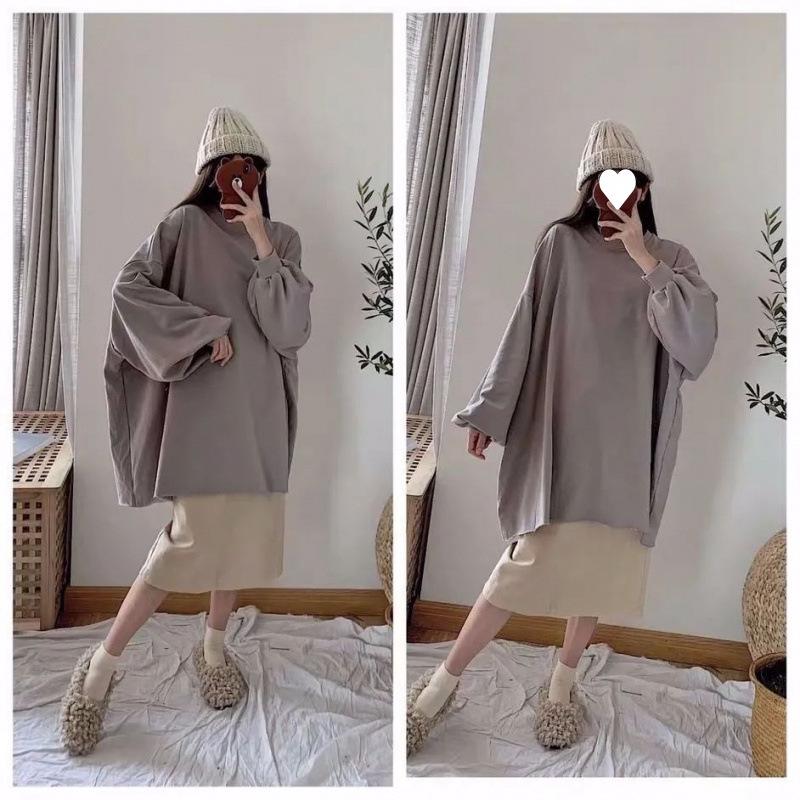 Plus Size Women's Korean-Style Loose Sweatshirt - Trendy Autumn/Winter Jacket for 230-300 Jin