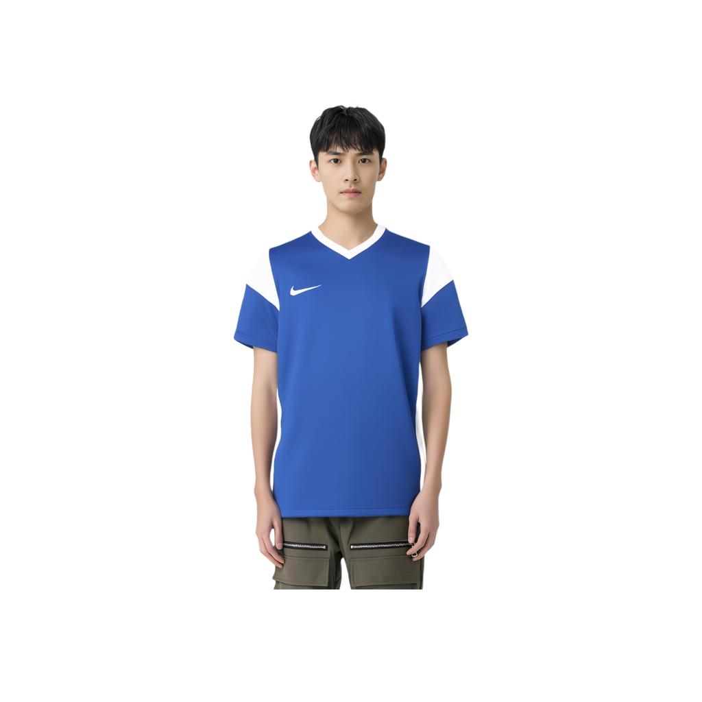 Nike Casual Sports Breathable V-Neck Short-Sleeve T-Shirt Men Tops Blue CW3826-463