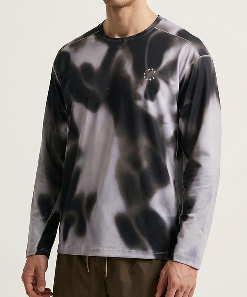 Beoteunseoul Black Shadow Tie-Dye Tech Oversized Long Sleeve (Black)