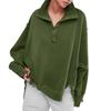 Women's Oversized Sweatshirt Hoodies Long Sleeve Button Neck Pullover Tunic Tops
