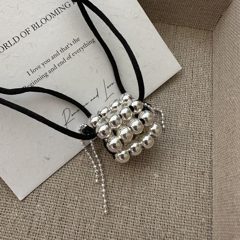 FY-23TL21 S925 Sterling Silver Korean Version Niche Fashion Minimalist Sweater Chain Korean Original Necklace