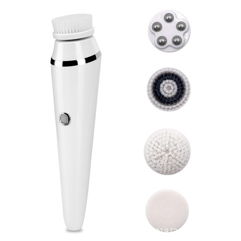 Multifunctional Waterproof Rotating Electric Facial Cleansing & Massage Brush - 4-in-1 Pore Cleaner
