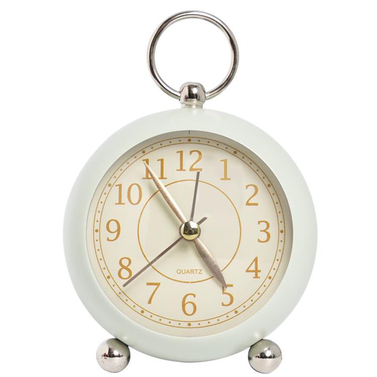 Retro Alarm Clock Non Ticking Silent Bedside Clock Simple Loud Desk Clock with Light  for Heavy Sleepers