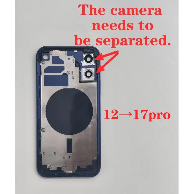 DIY Vollständige Montage Flach Für iPhone 12 Pro Max Wie 17 Pro Max Gehäuse, für iPhone 12 Bis 17 Pro 12 Pro DIY 17 Pro Rückschale