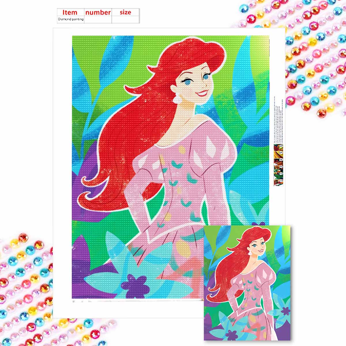 

Full Round Diamond Painting Lovely Woman Art Rhinestone Picture Mosaic DIY 5D Cross Stitch Embroidery Home Decoration Round 20x30cm