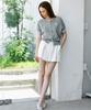 HYFVE Color-Blocked Button Short-Sleeve Cardigan
