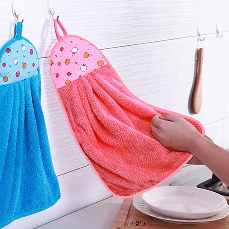 4pcs Small Hand Towels for Kitchen Bathroom Coral Velvet Soft Quick Dry Absorbent Cleaning Cloths Home Sauna Terry Towel