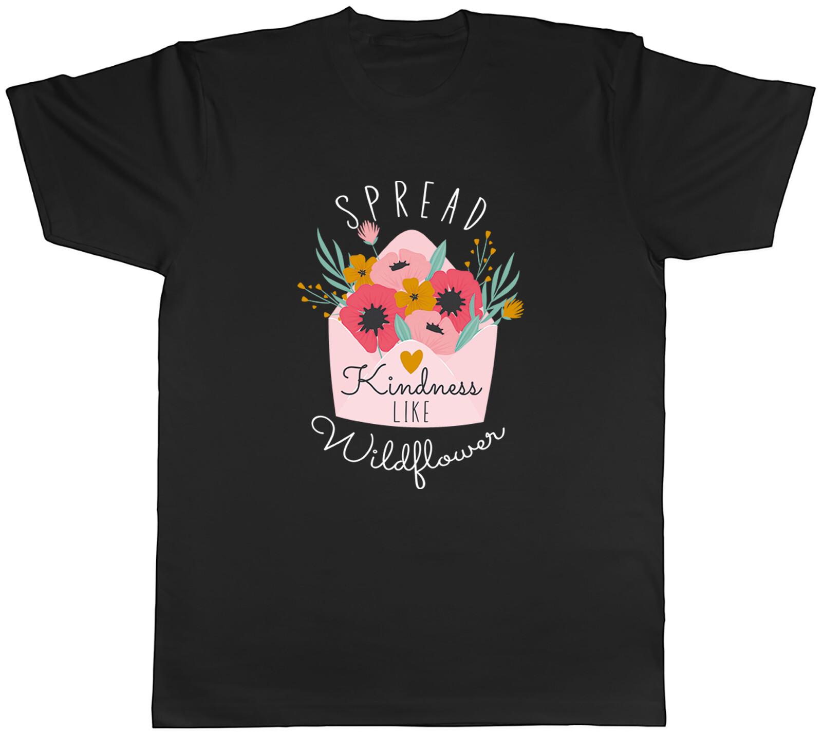 Spread Kindness Mens T-Shirt Like Wildflower Be Kind Tee Gift L