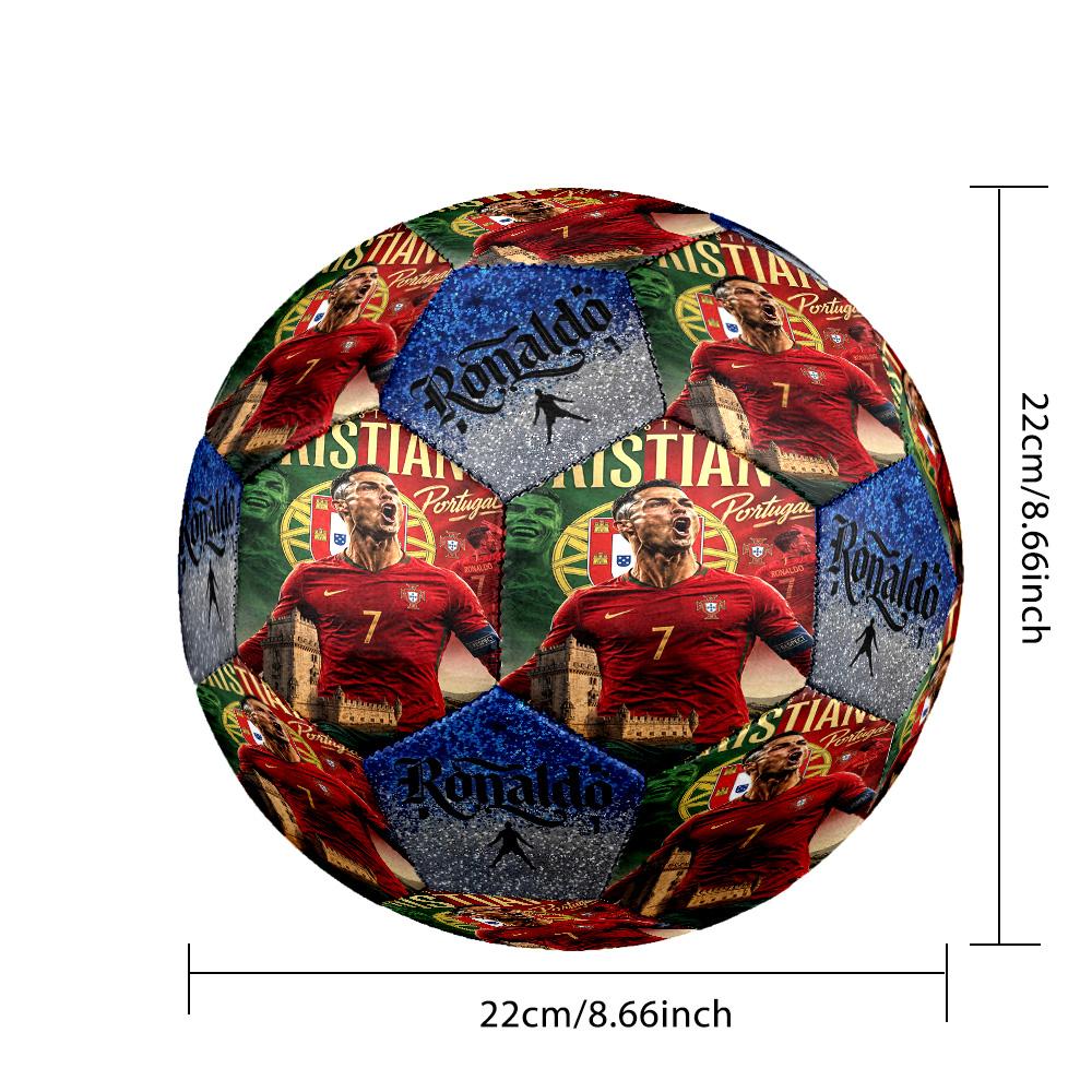 Ronaldo's Golden Celebration Soccer Ball Size 5 Football Machine-Stitched Indoor/Outdoor Universal Football perfect gift for sports enthusiasts