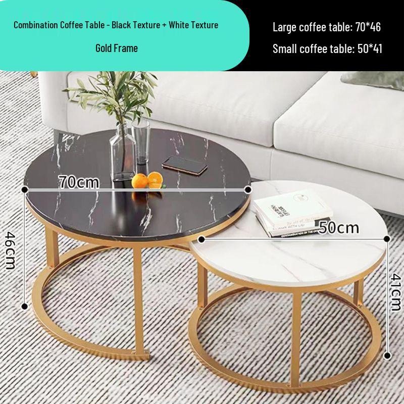 Round Light Luxury Coffee Table for Small Living Spaces