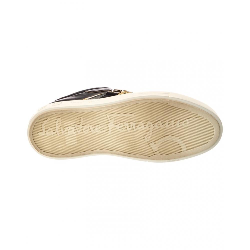 Salvatore Ferragamo Ferragamo Beck Wildleder   Leder Sneaker Schwarz