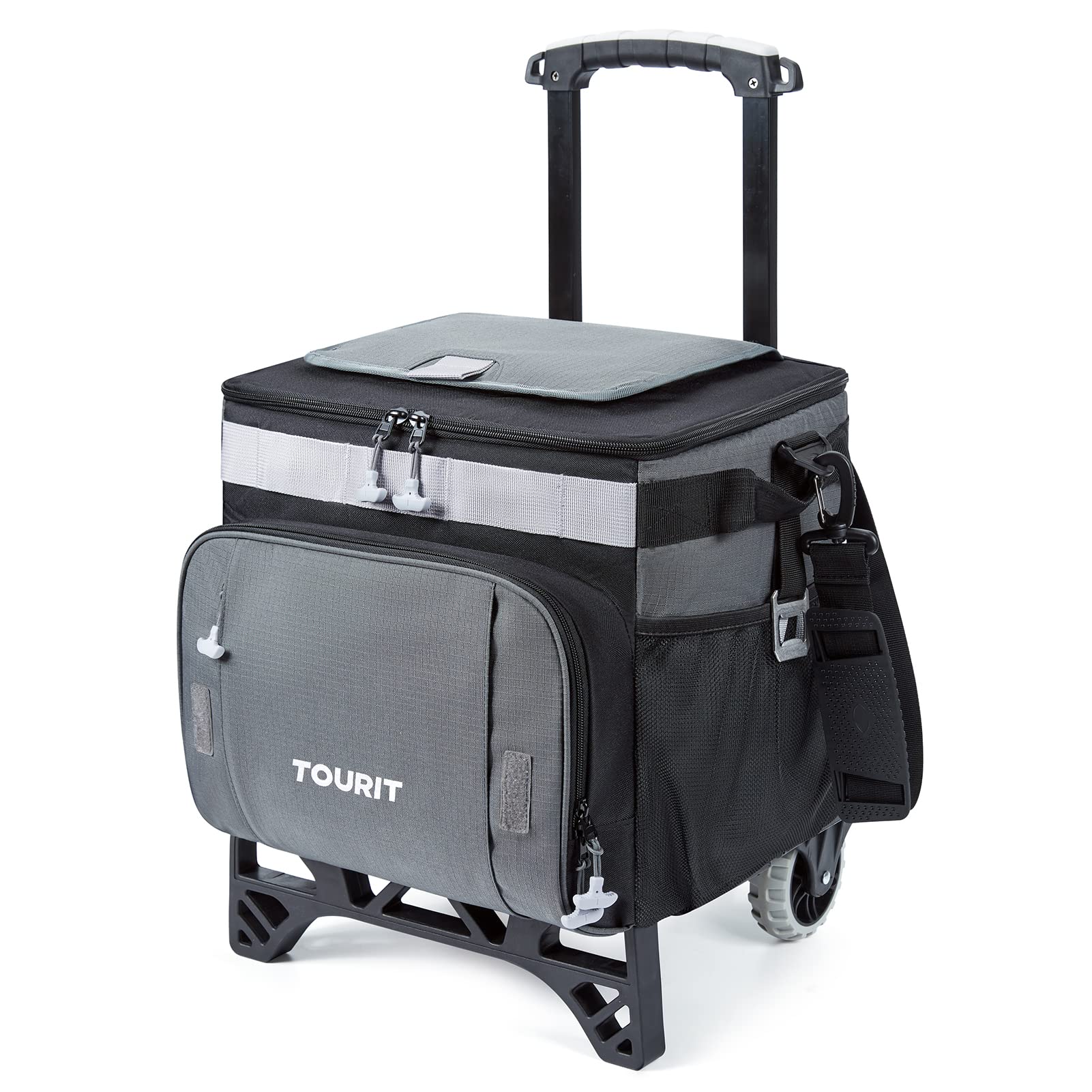 

TOURIT Cooler Box with Cooler Cooler 30L Casters, Foldable, Box, Bag, Lightweight, Outdoor, Travel, Fishing, Shopping, чёрный