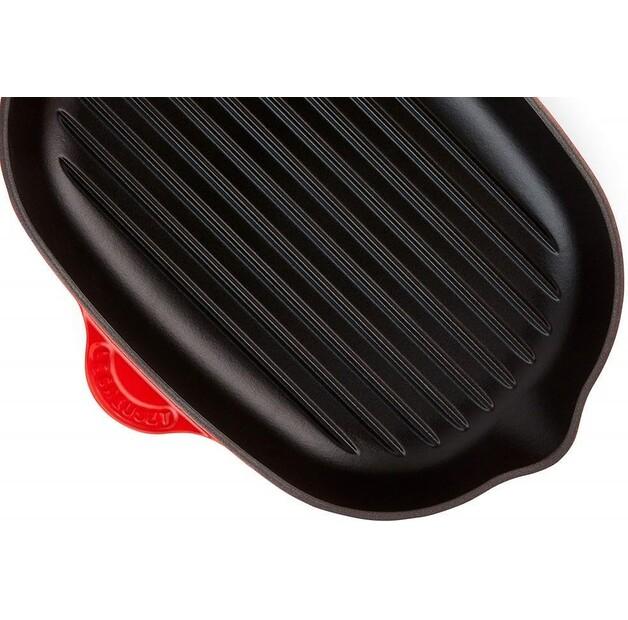 Le Creuset Signature Oval Grill Pan, 32 Cm, Cherry Red (20194320600422)