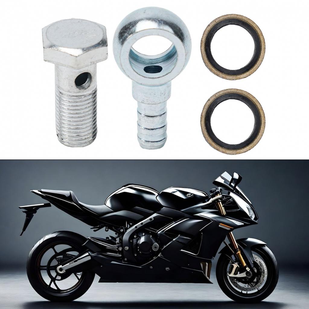 Oil Cooler Fittings Set for Motorcycle Refit 2pcs M12x1 25mm Ball Head Adapter