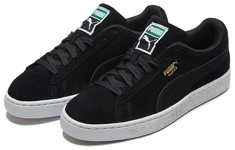 Puma Suede Low Casual Board Shoes Black/Gold 352634-87