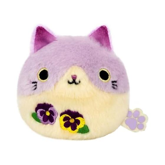 Sanei Boeki Dango Friends Цветочный Кот Данго Анютины глазки Ш7,5 x Г6 x В7 см Плюшевая игрушка NDH06