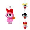 Adorable Flying Little Powerpuff Girls Plush Doll With Cute Raincoat Design 13cm